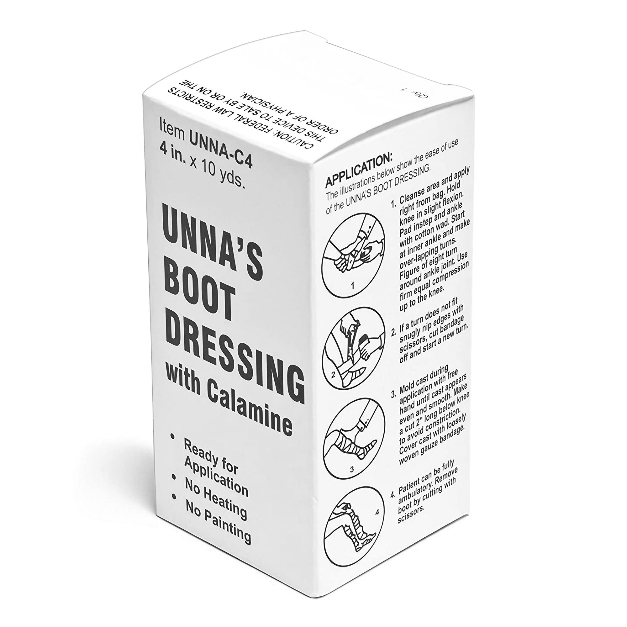 Unna Boot Zinc Oxide / Calamine 4 Inch X 10 Yard,Packaging Type- Each
