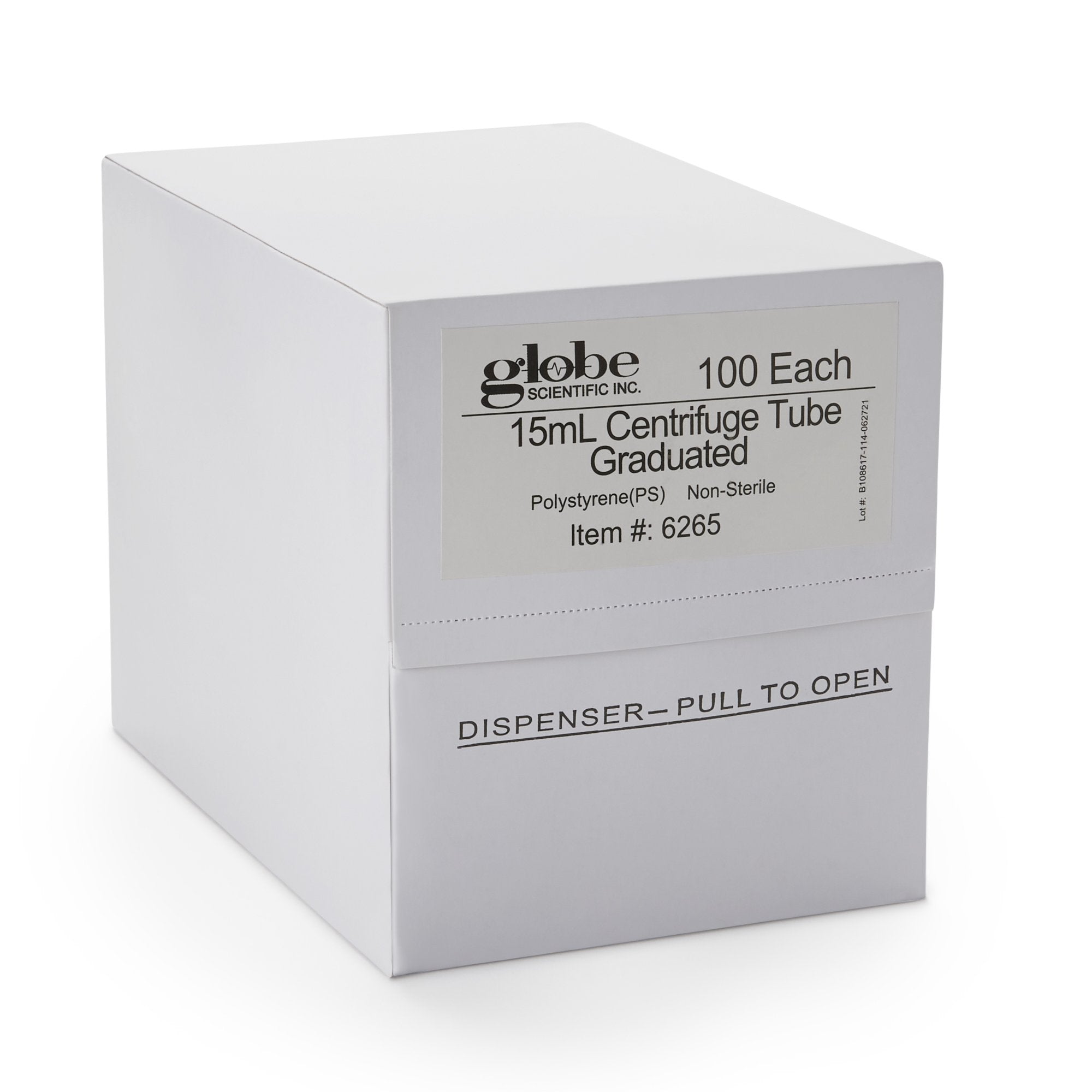 Globe Scientific Centrifuge Tube Plain 15 mL Without Closure Polystyrene Tube, Packaging Type- Case