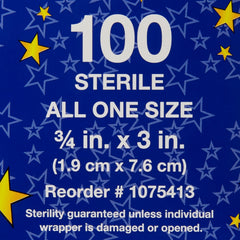 Adhesive Strip Glitter Stat Strip 3/4 X 3 Inch Plastic Rectangle Kid Design (Glitter Strips) Sterile, Packaging Type- Case