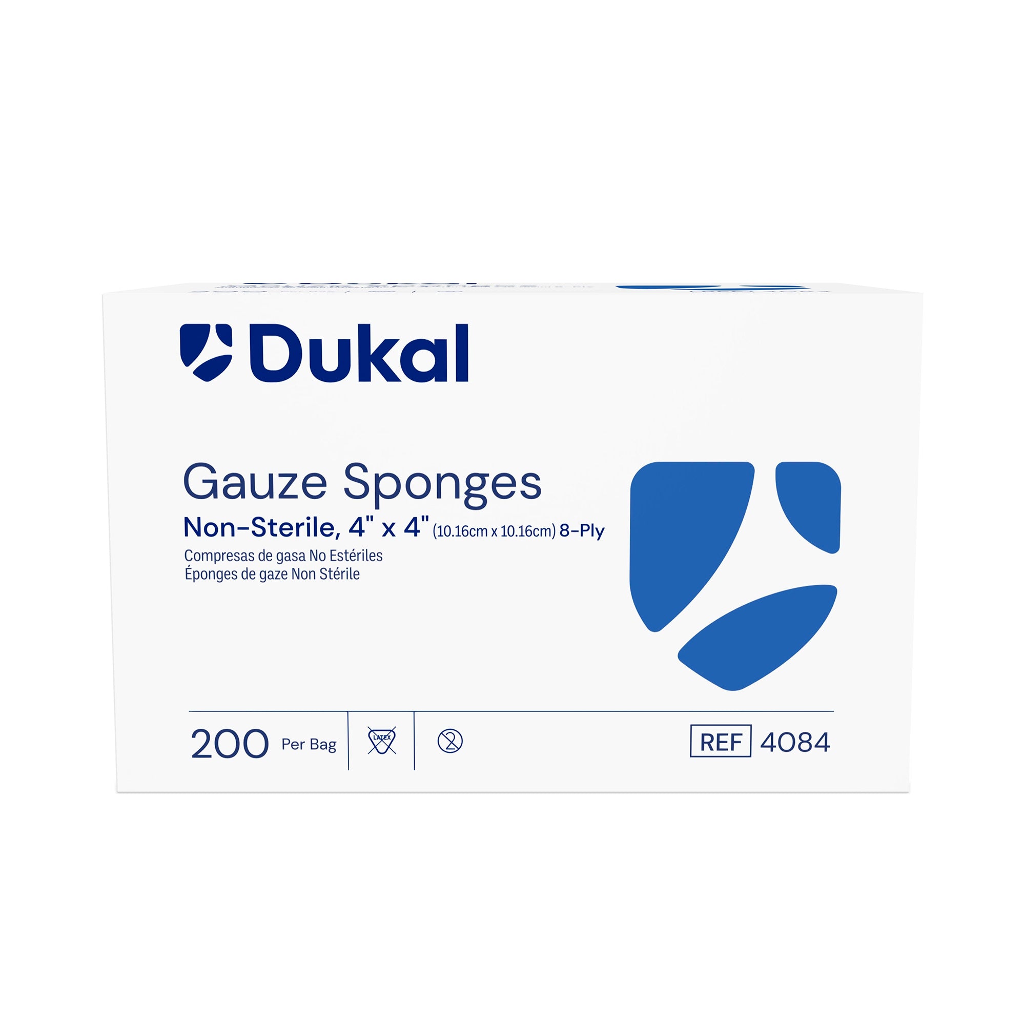 Gauze Sponge Dukal 4 X 4 Inch 8-Ply NonSterile 200 per Pack, Packaging Type- Case