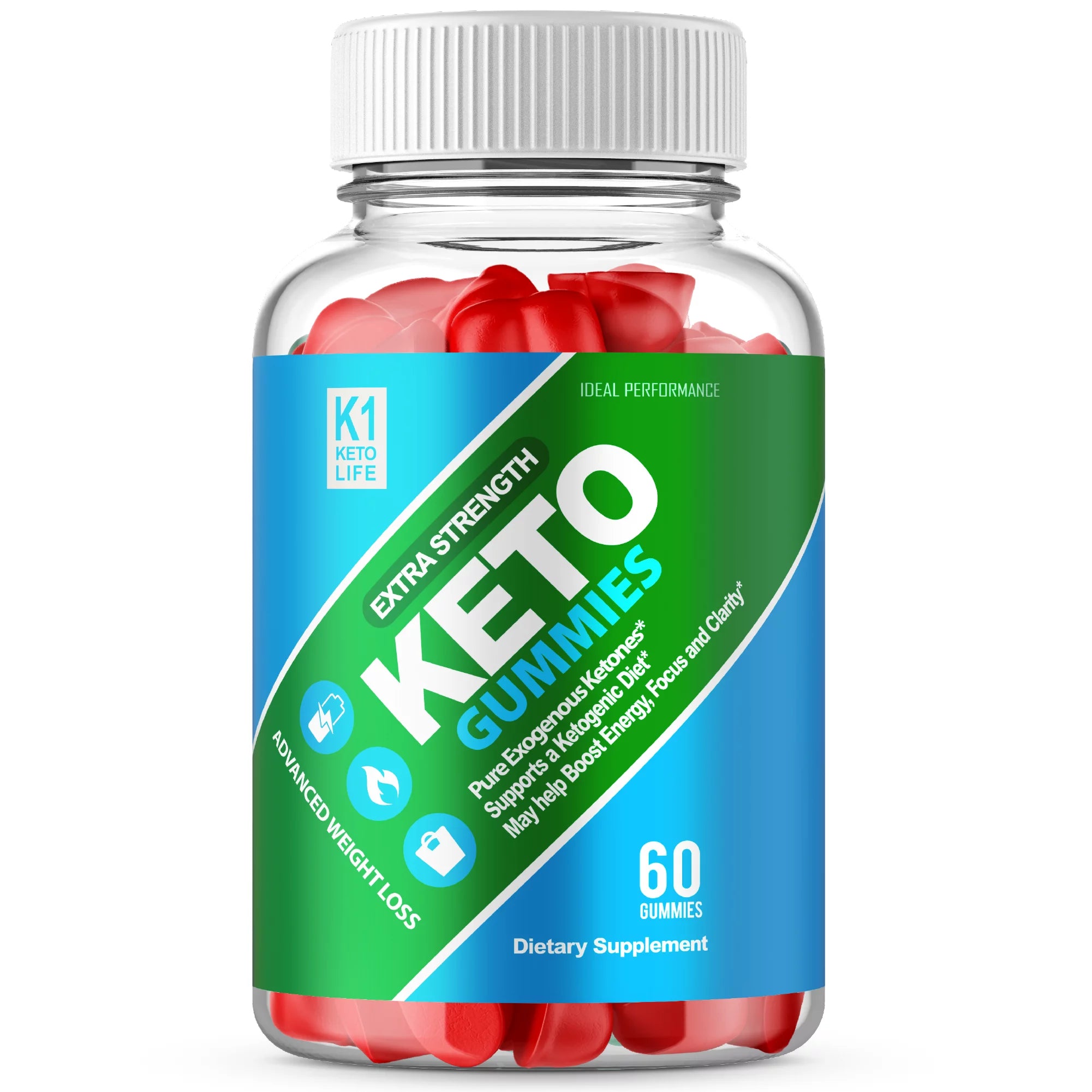 K1 Keto Life Gummies Advanced Weight Loss Extra Strengh (60 Gummies)