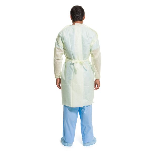 Protective Procedure Gown Halyard Tri-Layer Large Yellow NonSterile AAMI Level 2 Disposable,Packaging Type- Each