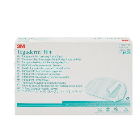 Transparent Film Dressing 3M Tegaderm 4 X 4-3/4 Inch Frame Style Delivery Rectangle Sterile,Packaging Type- Box