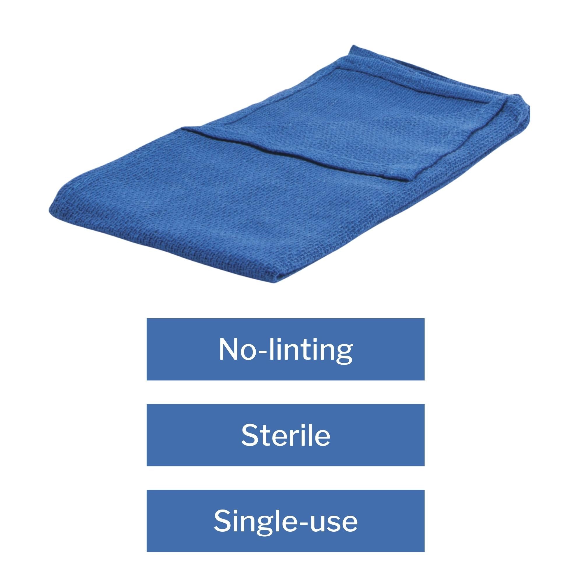 O.R. Towel McKesson 17 W X 27 L Inch Blue Sterile, Packaging Type- Case