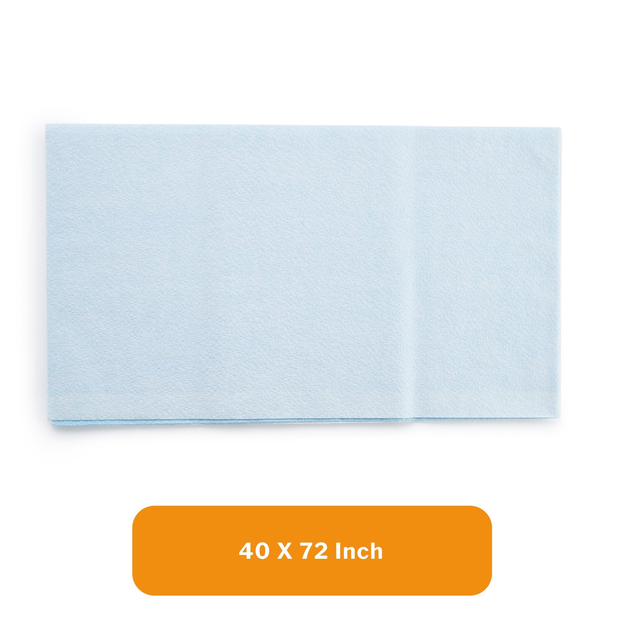 Stretcher Sheet McKesson Flat Sheet 40 W X 72 L Inch Blue Cellulose Tissue 50% / Polyethylene Film 50% Disposable