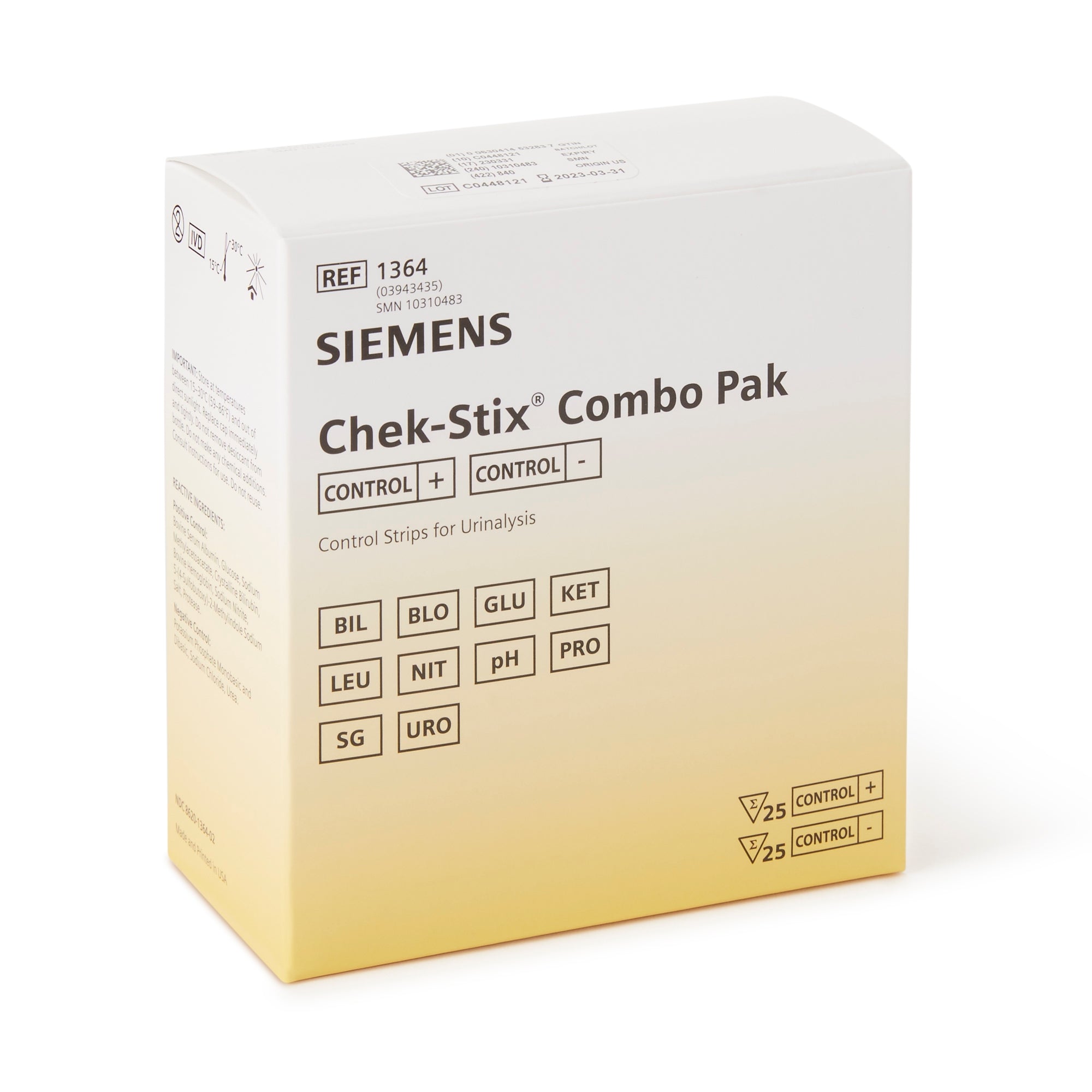 Multi-Analyte Control Set Chek-Stix Urinalysis Positive Level / Negative Level 50 per Bottle, Packaging Type- Case