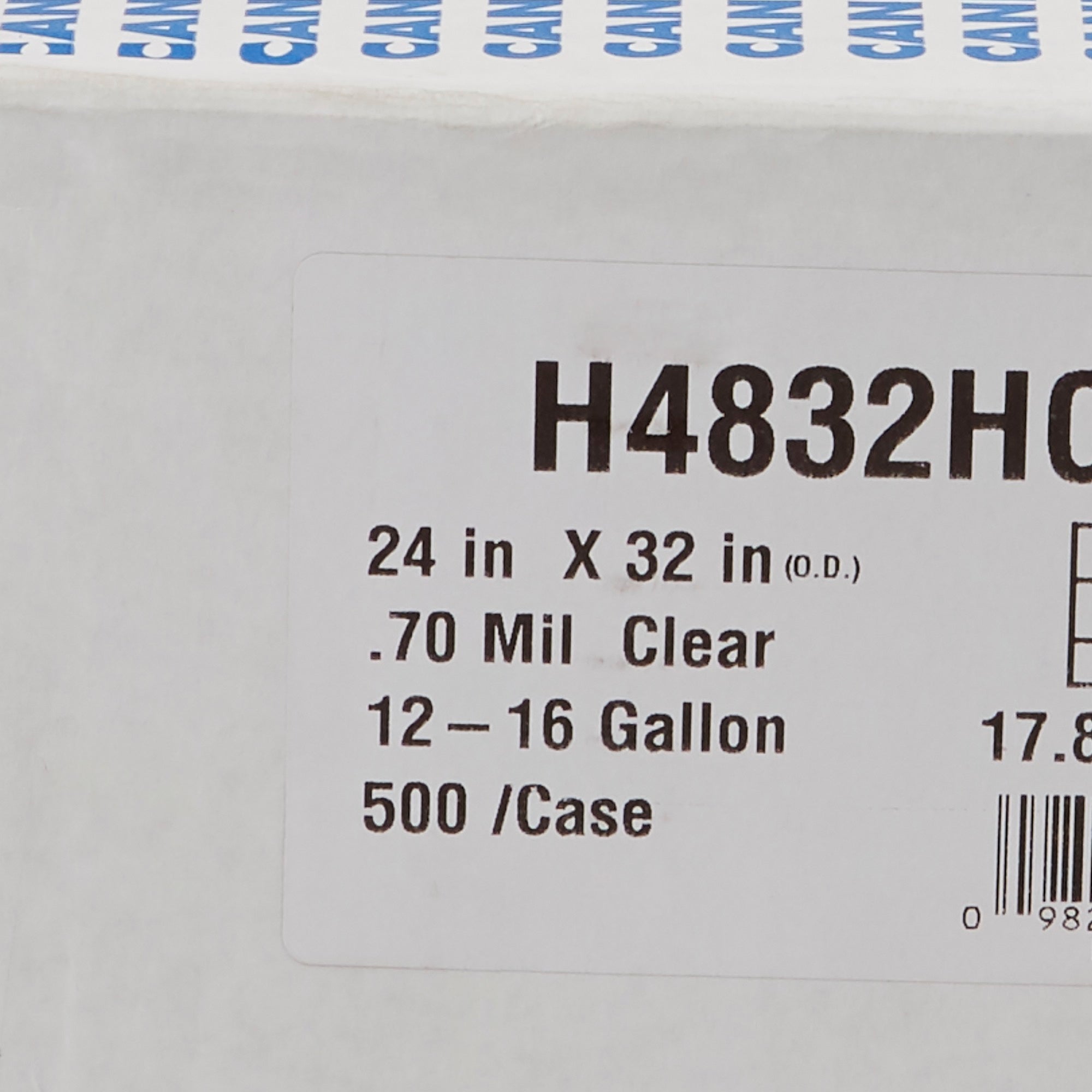 Trash Bag Heritage 16 gal. Clear LLDPE 0.70 mil 24 X 32 Inch Star Seal Bottom Flat Pack, Packaging Type- Case