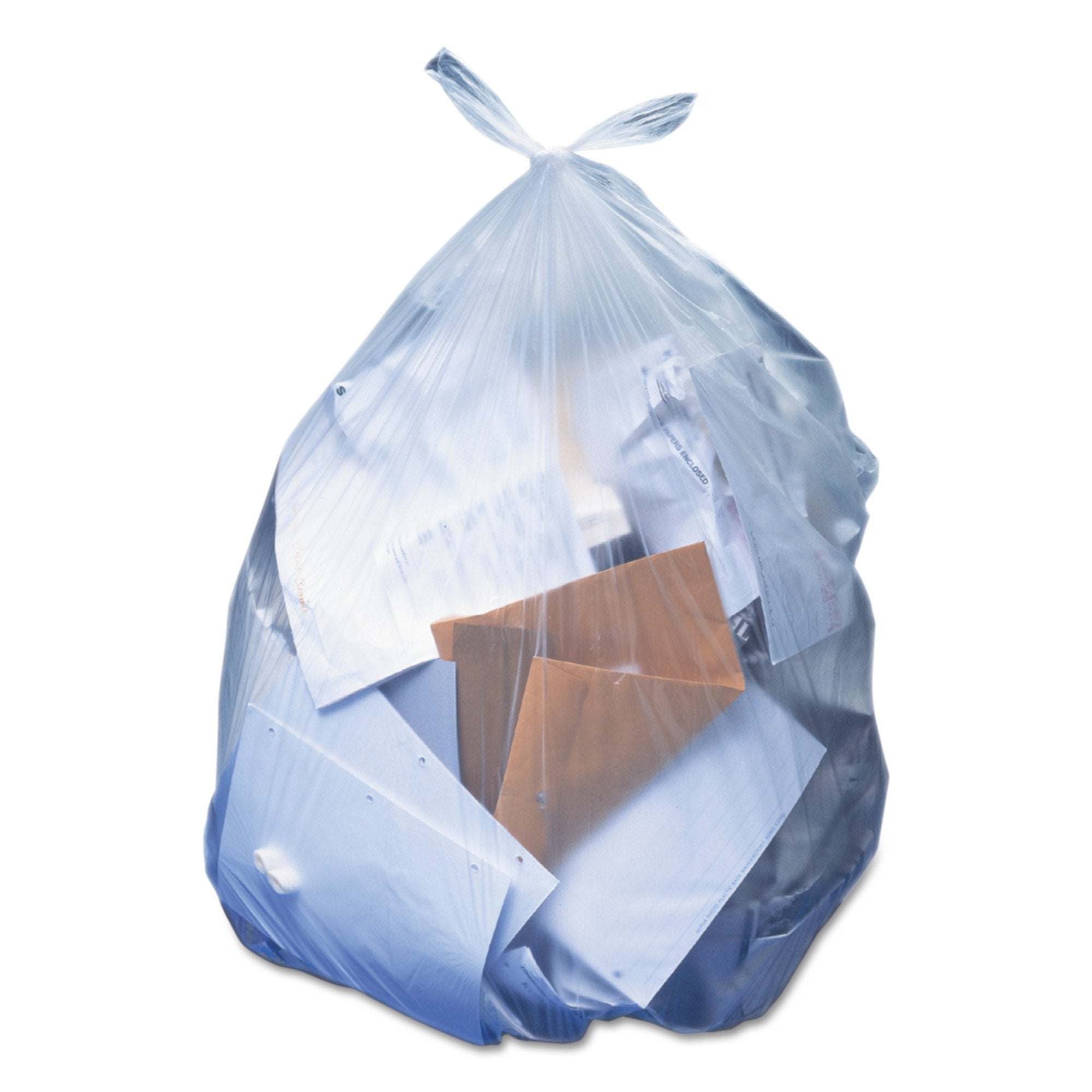 Trash Bag Heritage 33 gal. Clear LLDPE 0.65 mil 33 X 39 Inch Star Seal Bottom Flat Pack, Packaging Type- Case