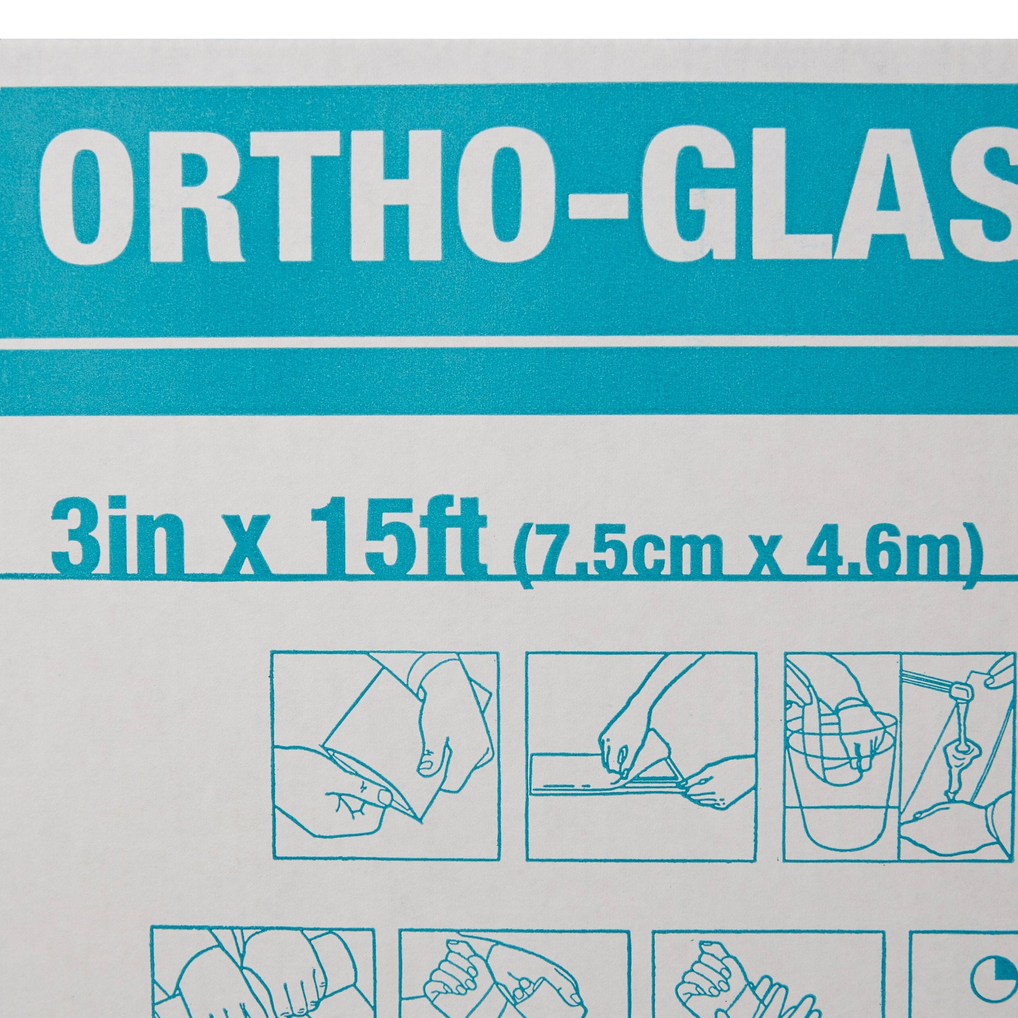 Padded Splint Roll ORTHO-GLASS 3 Inch X 15 Foot Fiberglass White,Packaging Type- Each