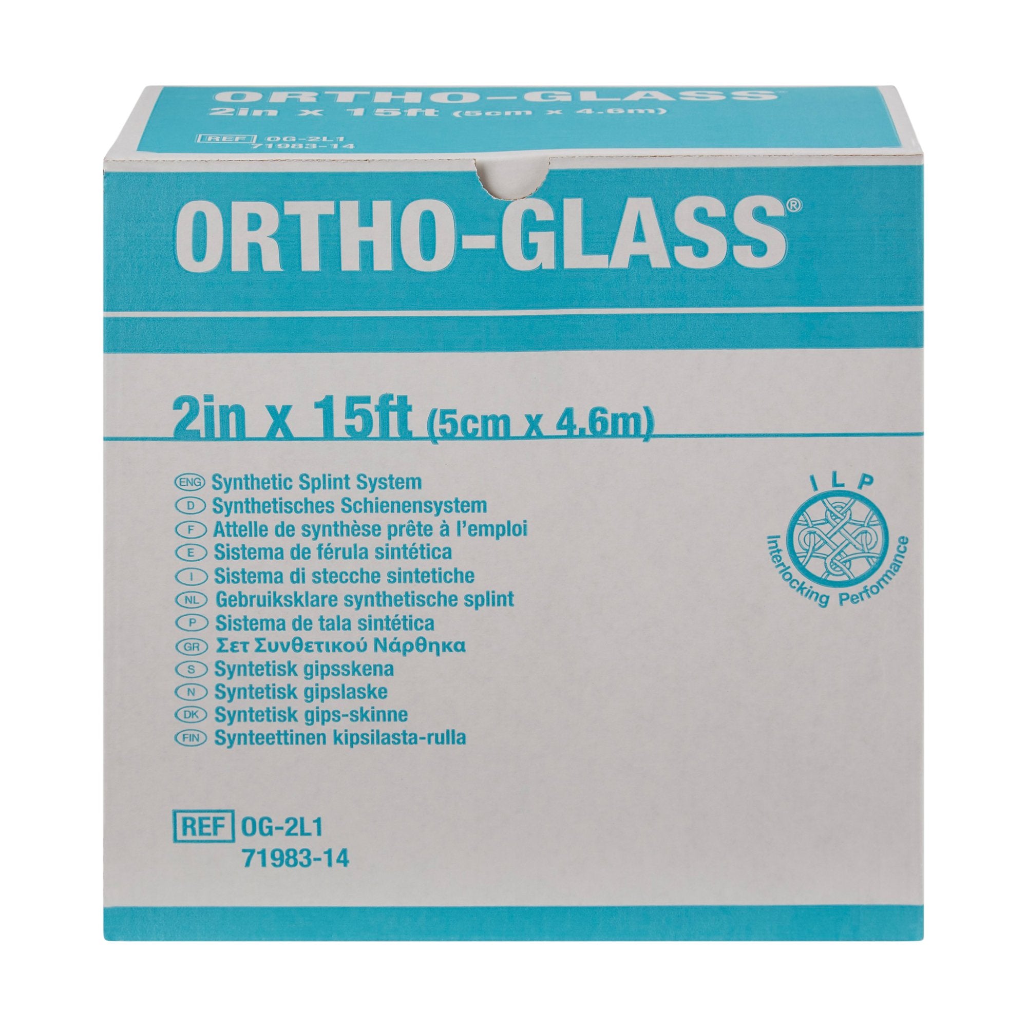 Padded Splint Roll ORTHO-GLASS 2 Inch X 15 Foot Fiberglass White,Packaging Type- Each