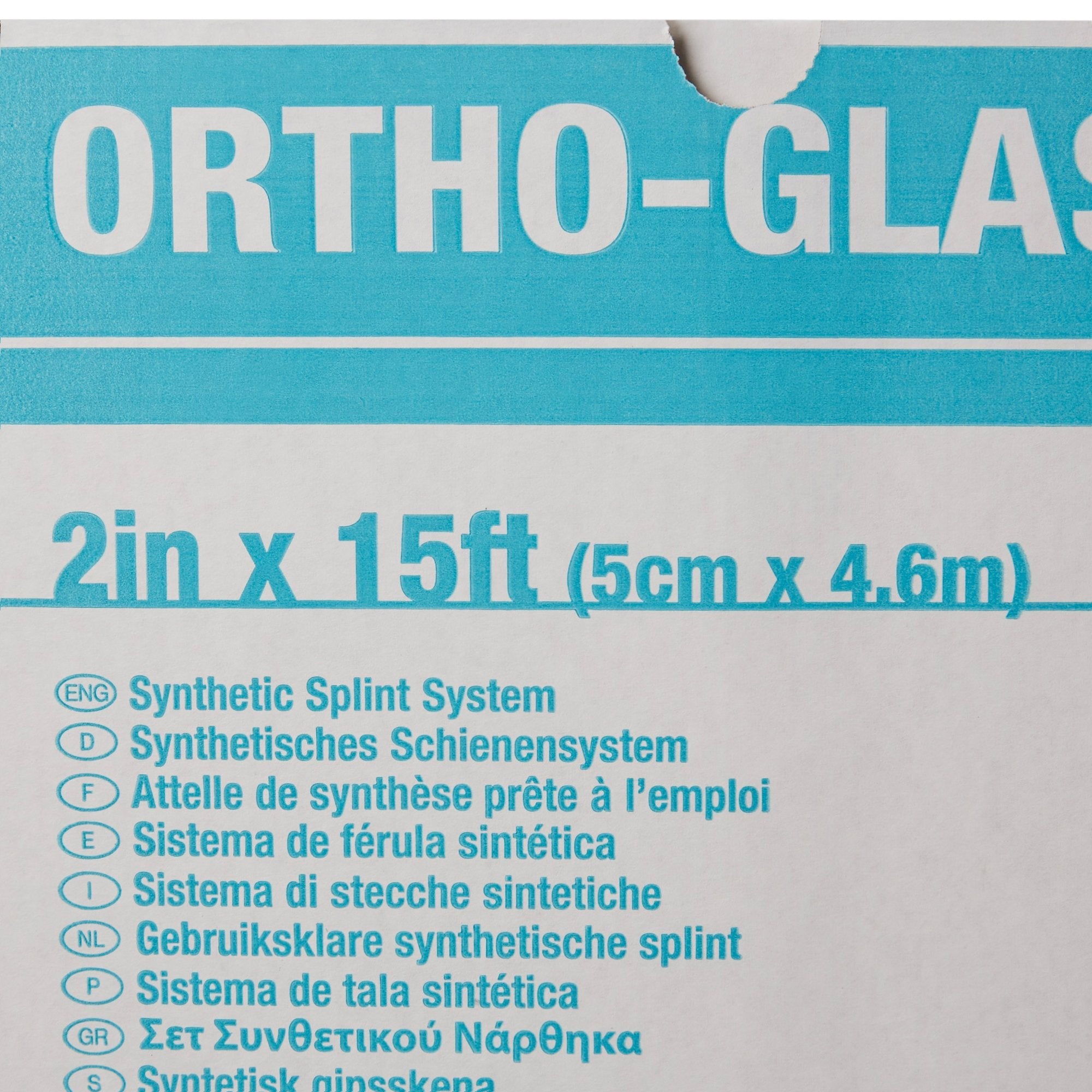 Padded Splint Roll ORTHO-GLASS 2 Inch X 15 Foot Fiberglass White,Packaging Type- Each