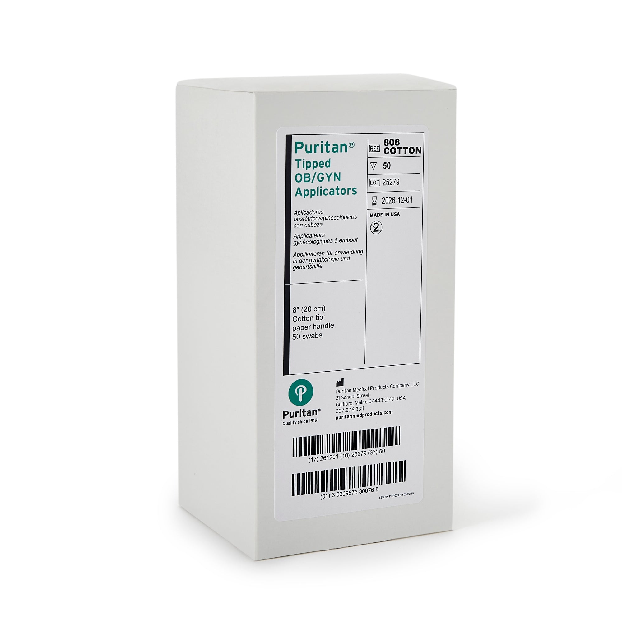 Puritan OB/GYN Swab 8 Inch Length NonSterile, Packaging Type- Case