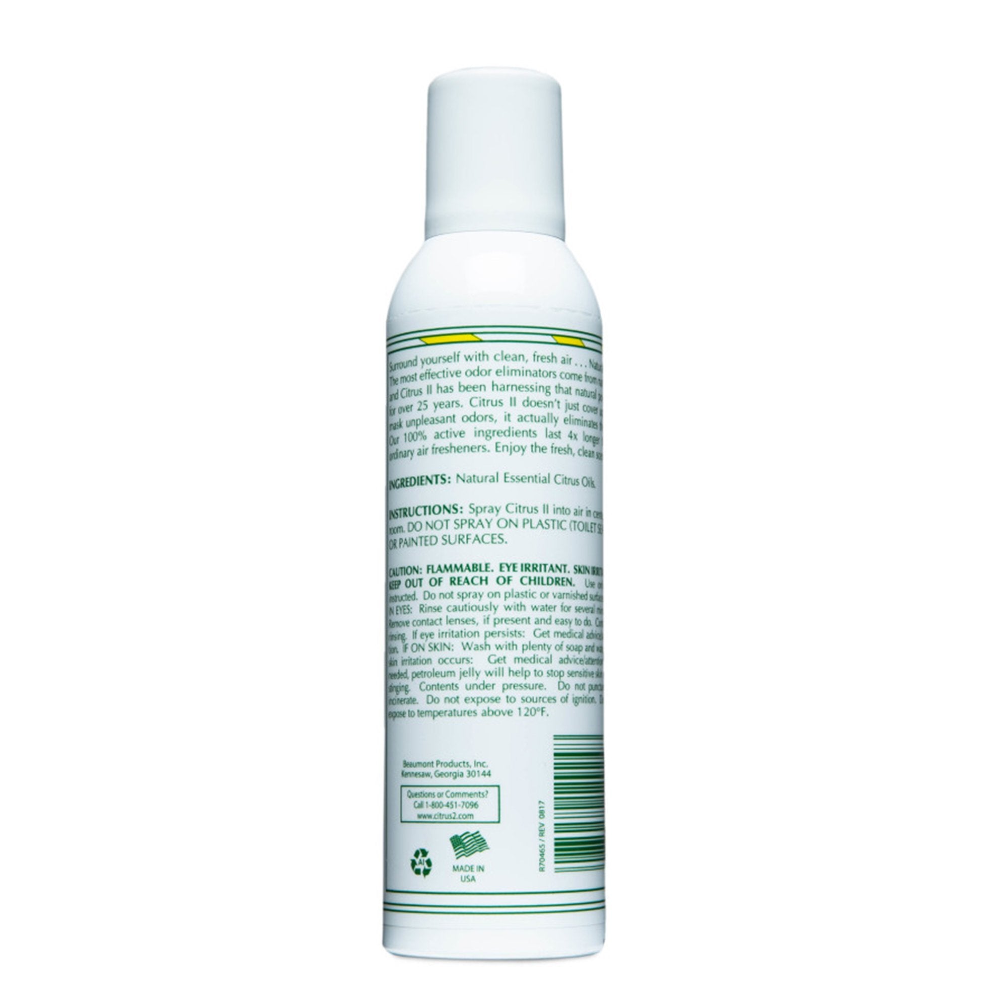 Air Freshener Citrus II Liquid 5.2 oz. Can Lemon Scent,Packaging Type- Each
