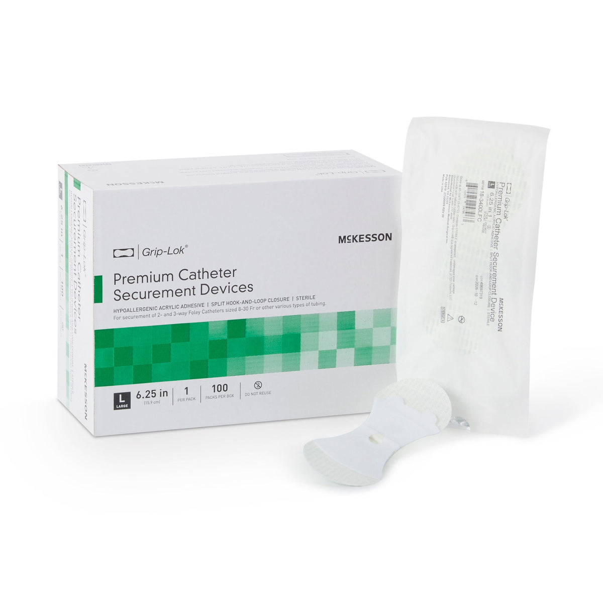 Catheter Stabilization Device McKesson Premium Large, 6.25 Inch, Sterile Box