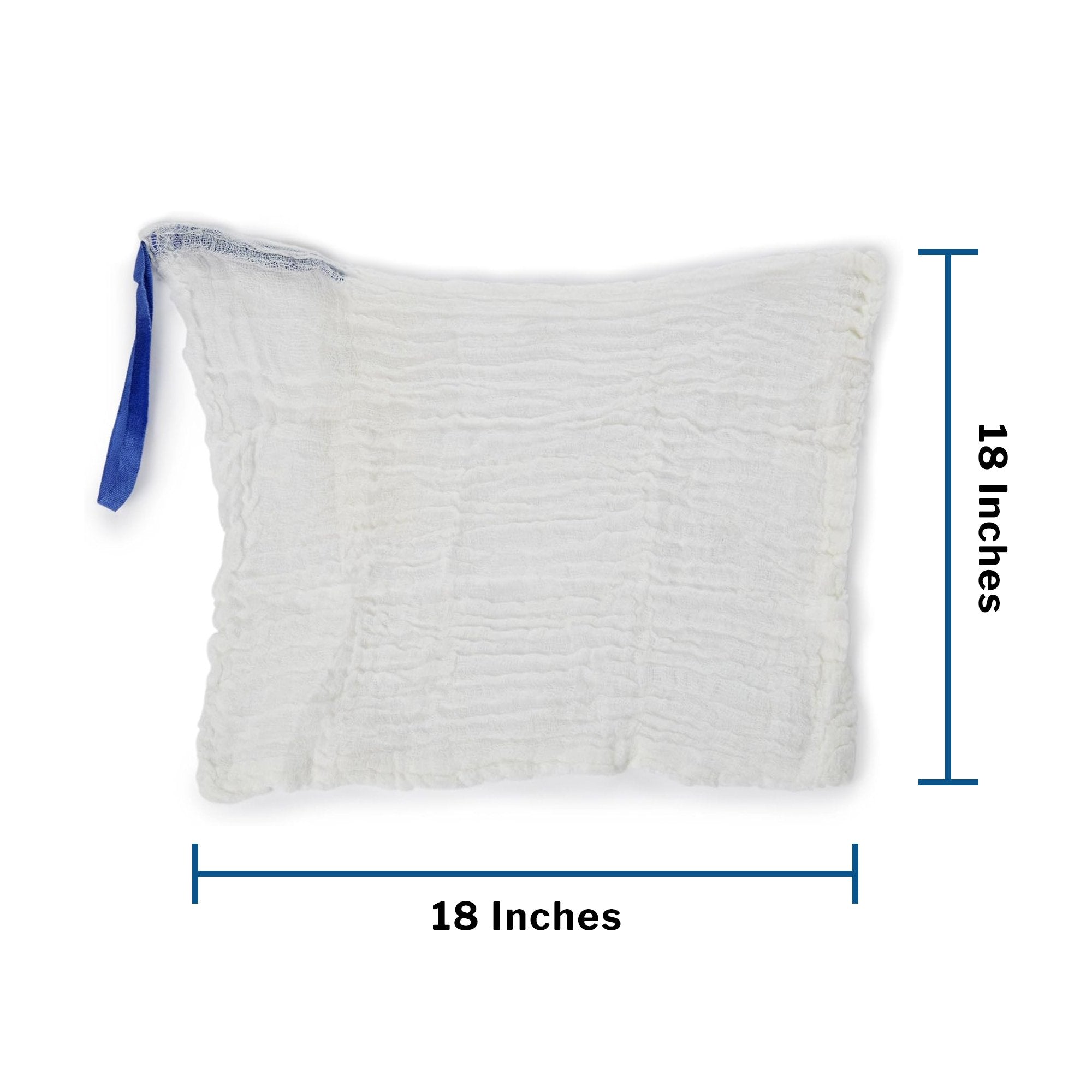 Esponja McKesson para laparotomía quirúrgica, algodón, detectable por rayos X, 45 x 45 cm, 5 unidades, paquete blando, estéril, tipo de empaque: estuche