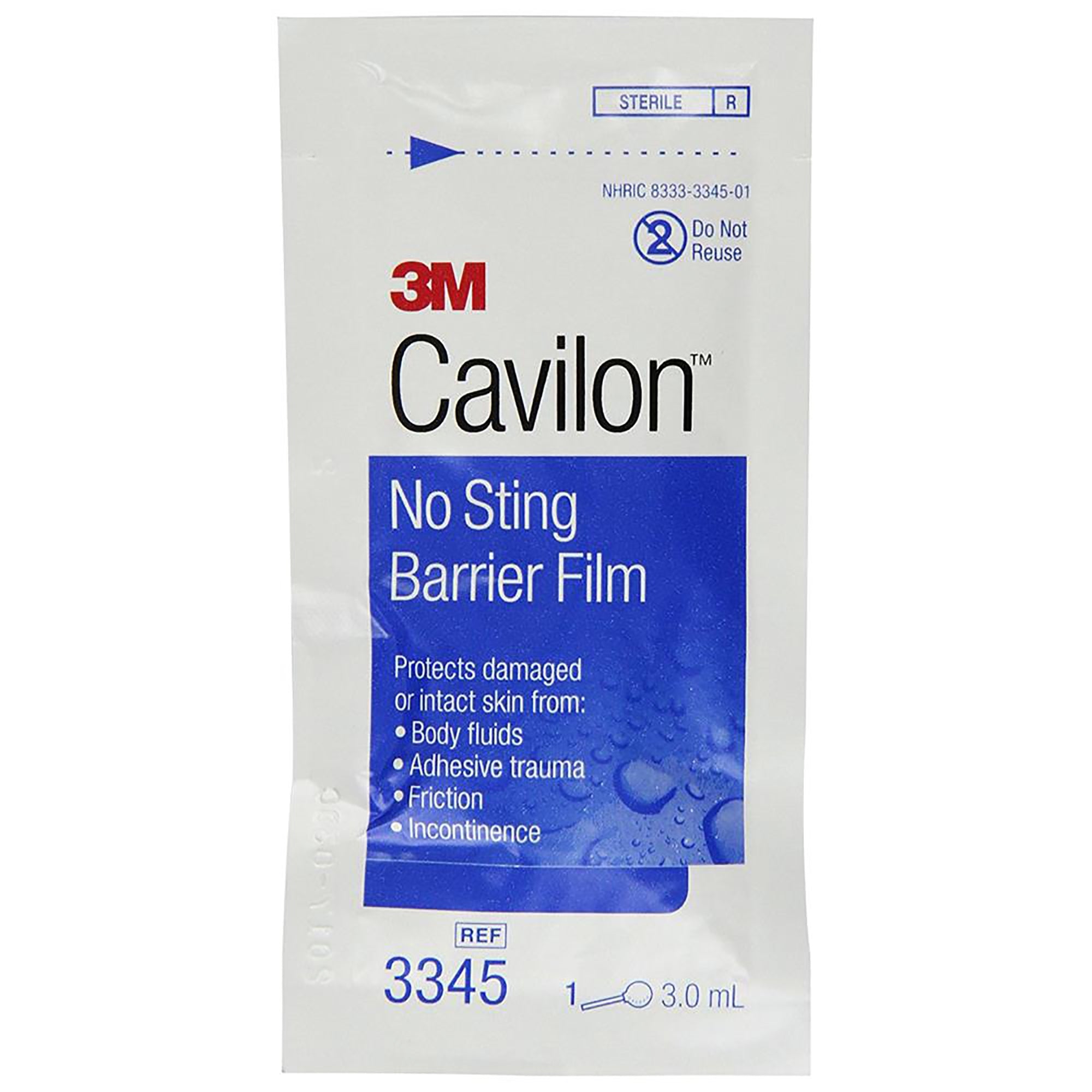 Skin Barrier Applicator 3M Cavilon No Sting 26 to 62% Strength Hexamethyldisiloxane / Isooctane / Acrylate Terpolymer / Polyphenylmethylsiloxane Individual Packet Sterile,Packaging Type- Each