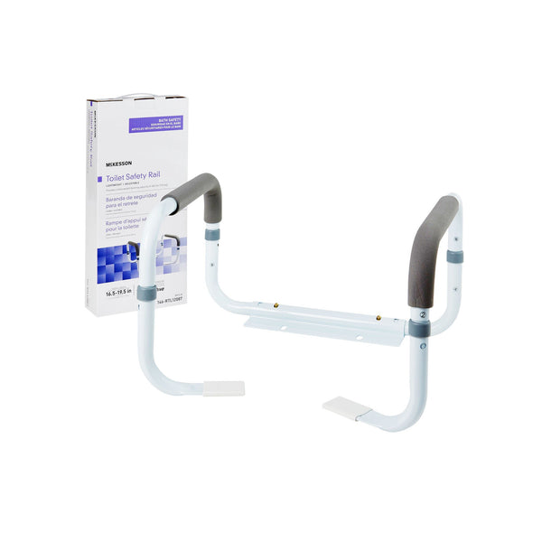 Toilet Safety Rail McKesson White Steel Case of 2