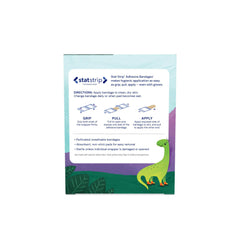 Adhesive Strip Designer Series with Stat Strip Technology 3/4 X 3 Inch Plastic Rectangle Kid Design (Herbie the Dinosaur) Sterile, Packaging Type- Case