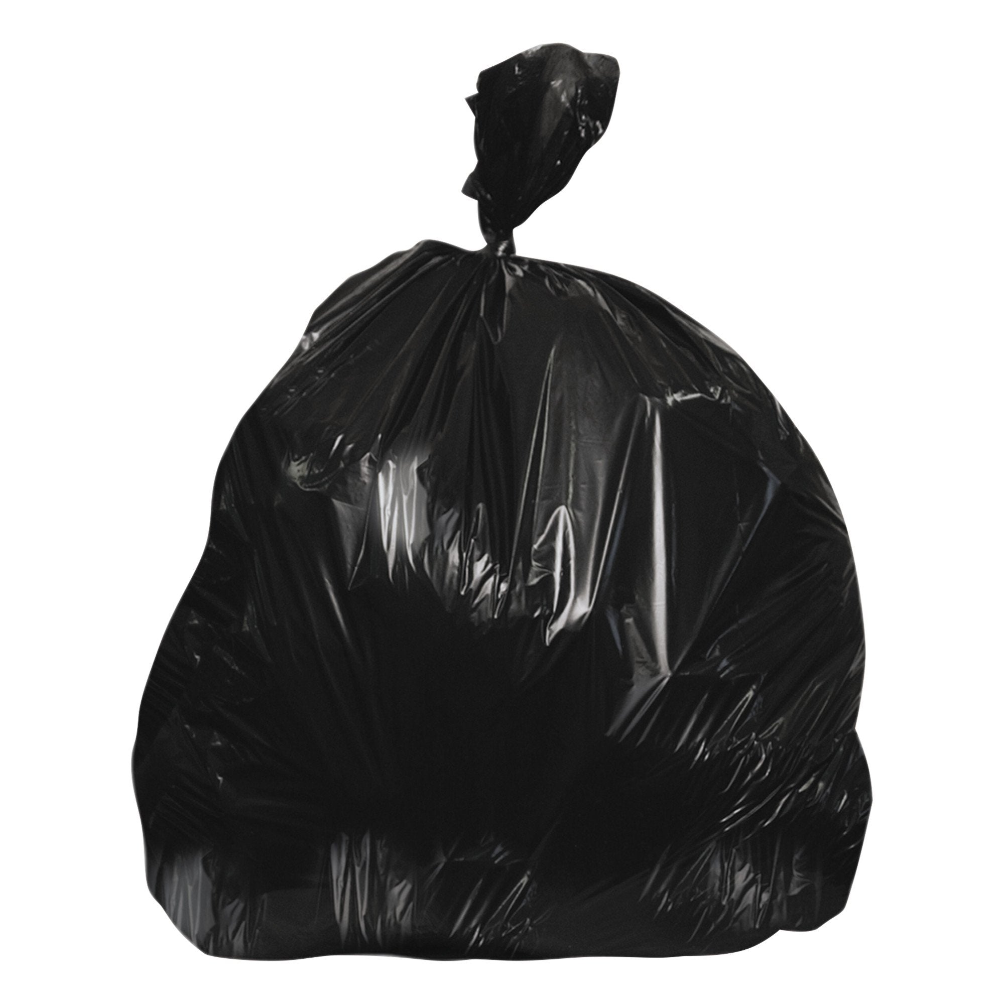 Trash Bag Heritage 60 gal. Black HDPE 17 Mic. 38 X 60 Inch Star Seal Bottom Coreless Roll, Packaging Type- Case