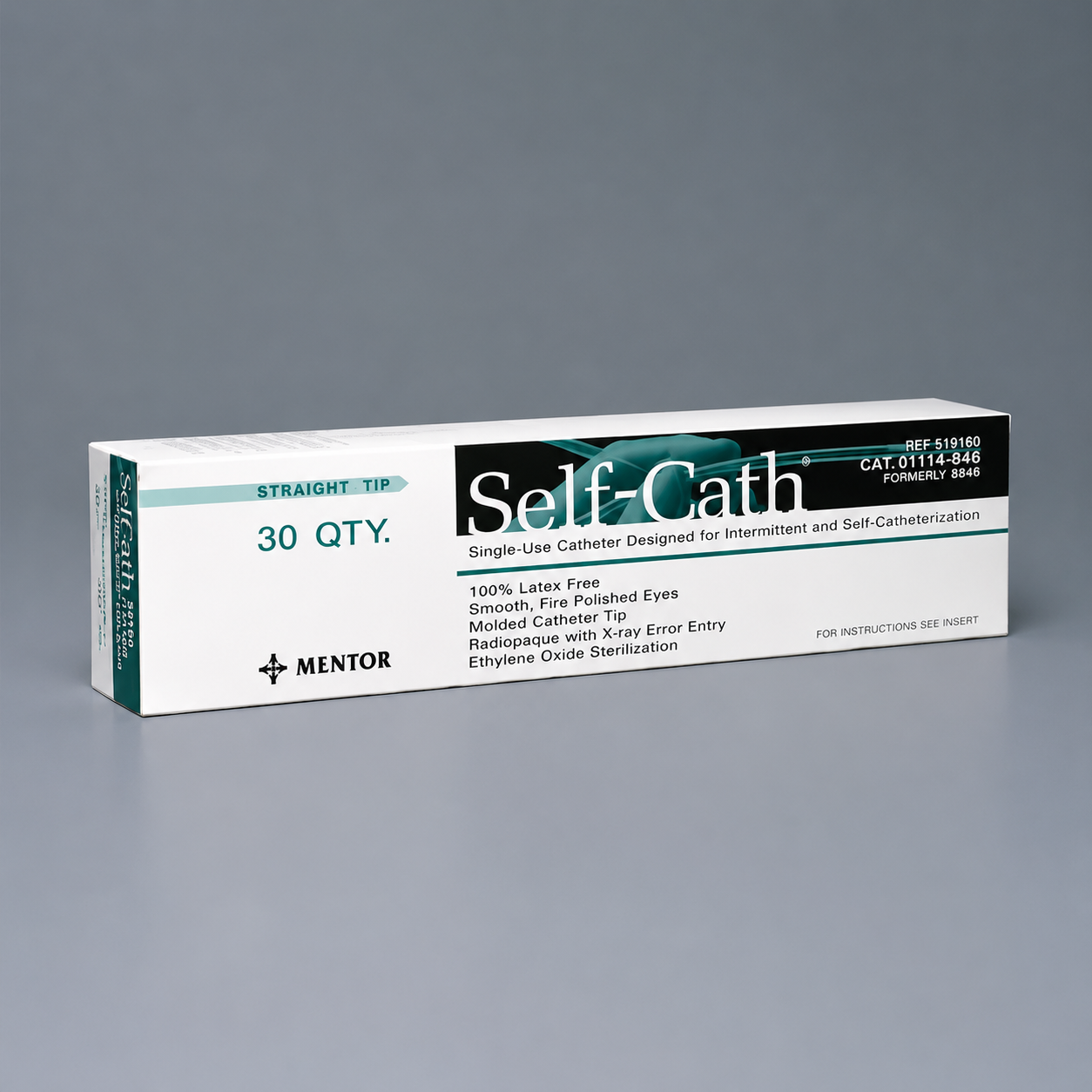Self Cath Catheter  14fr  16  St Tip  Green Funnel End Bx/30