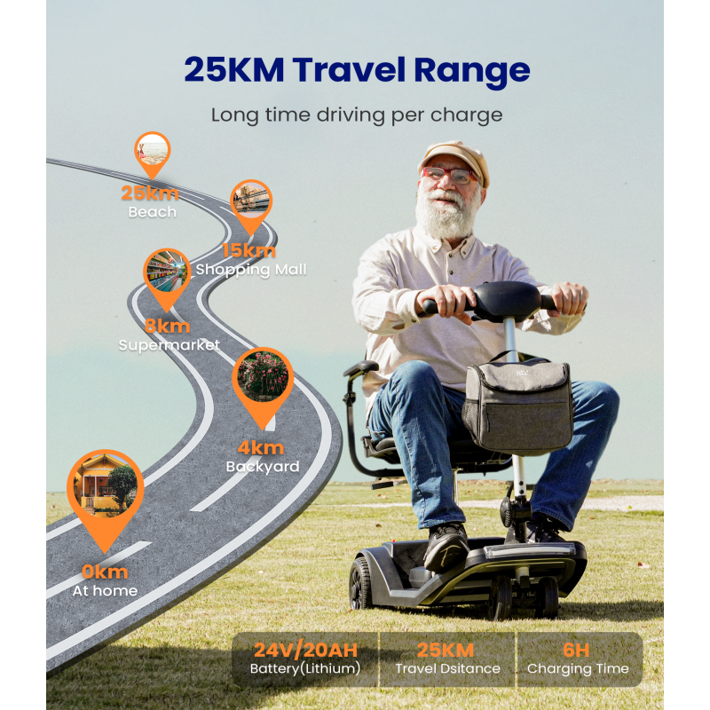 Ultra-Light D50 Mobility Scooter: Versatile & Easy to Maneuver