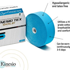 Kinesiology Tape Kinesio Tex Gold FP Black 2 Inch X 34 Yard Cotton NonSterile, Packaging Type- Box