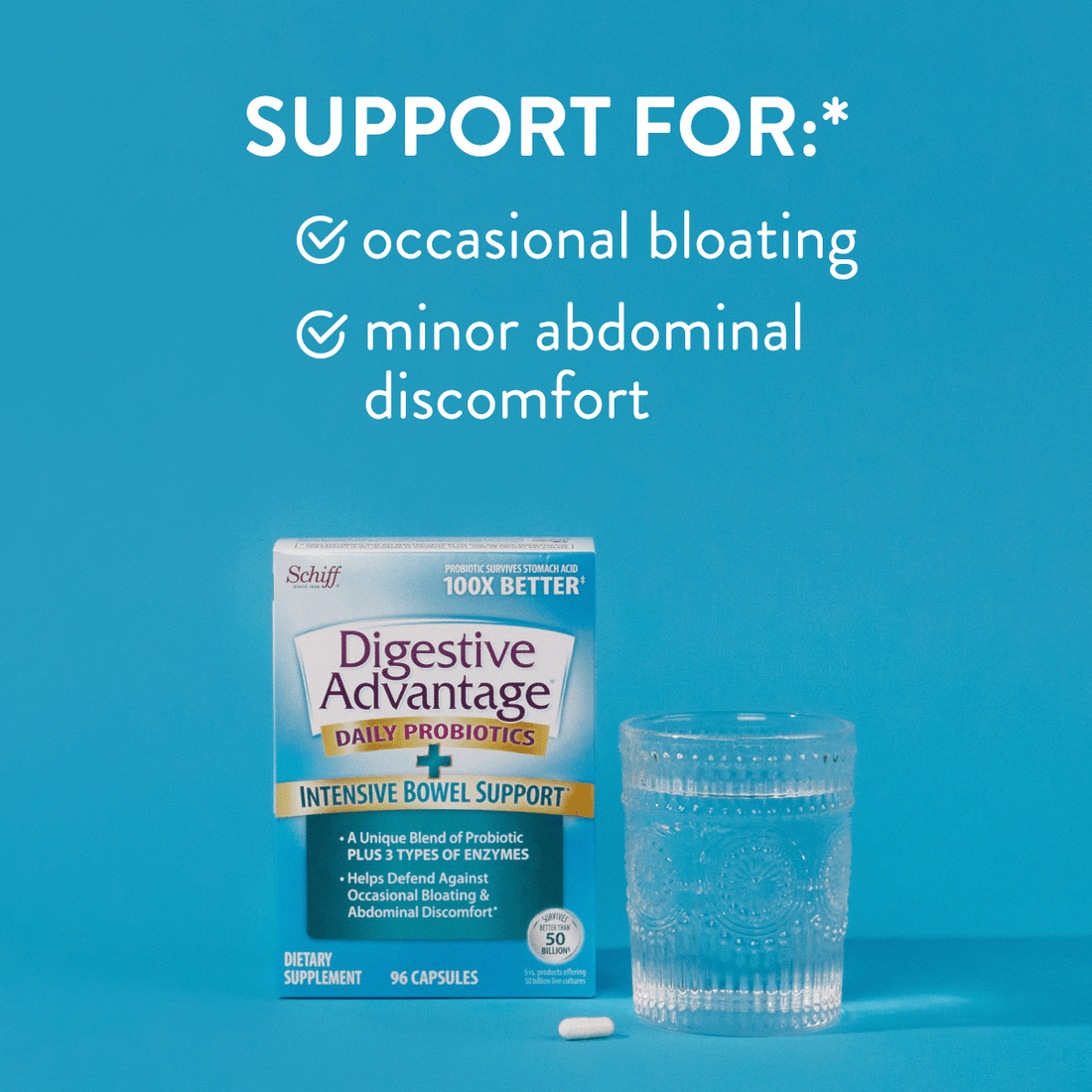 Probiotic Dietary Supplement Digestive Advantage 32 per Box Capsule,  Packaging Type- Box