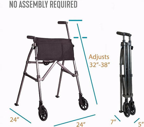 Ez Fold-n-go Walker Regal Rose