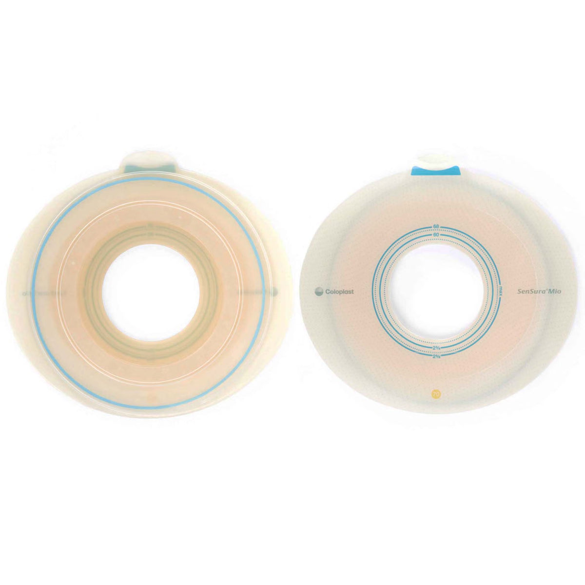 Ostomy Barrier SenSura Mio Flex Precut, Extended Wear Elastic Adhesive 50 mm Flange Red Code System 1 Inch Opening | 5/Box 50 mm Flange Red Code System 1-9/16 Inch · Box of 5