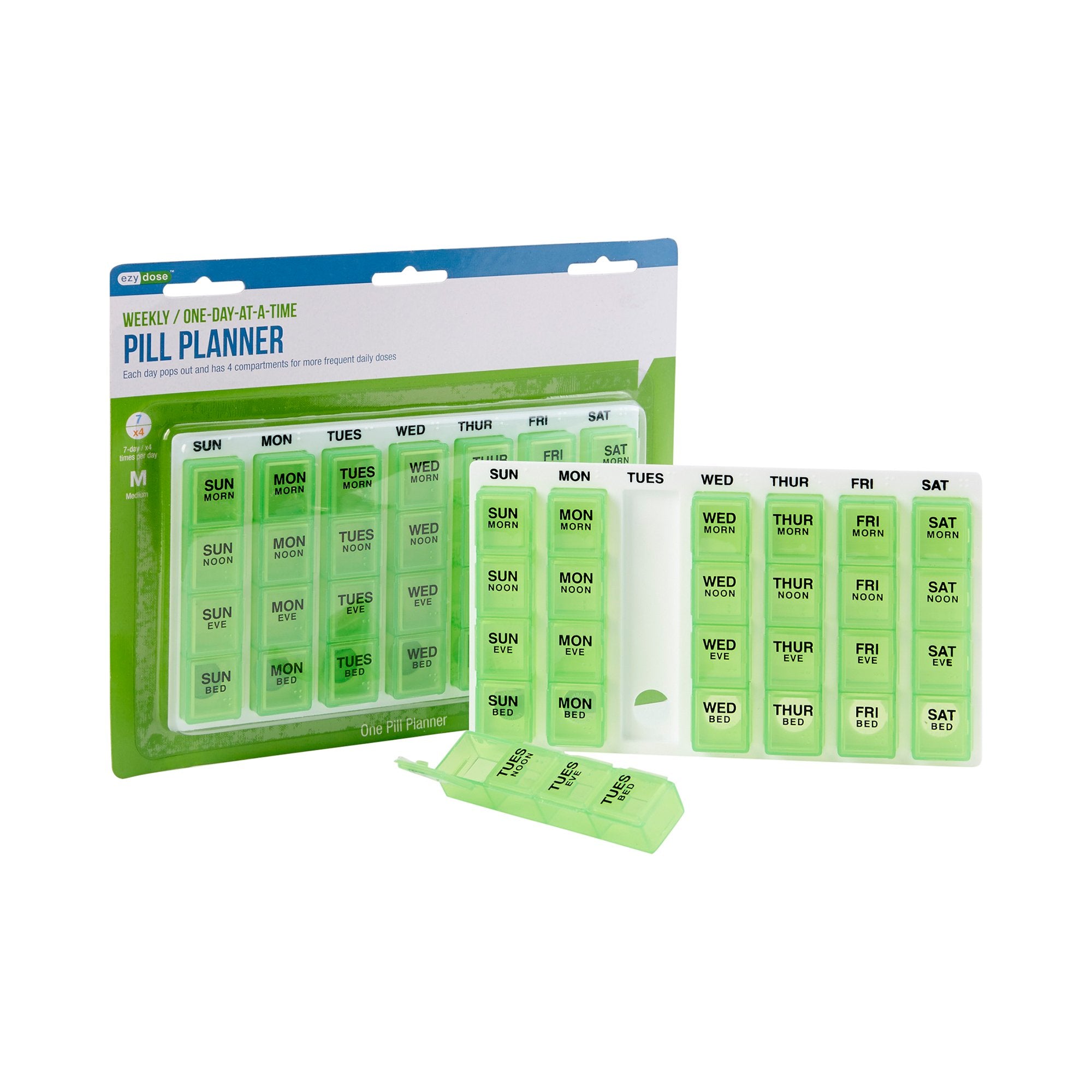 Pill Organizer One-Day-At-A-Time Medium 7 Day 4 Dose