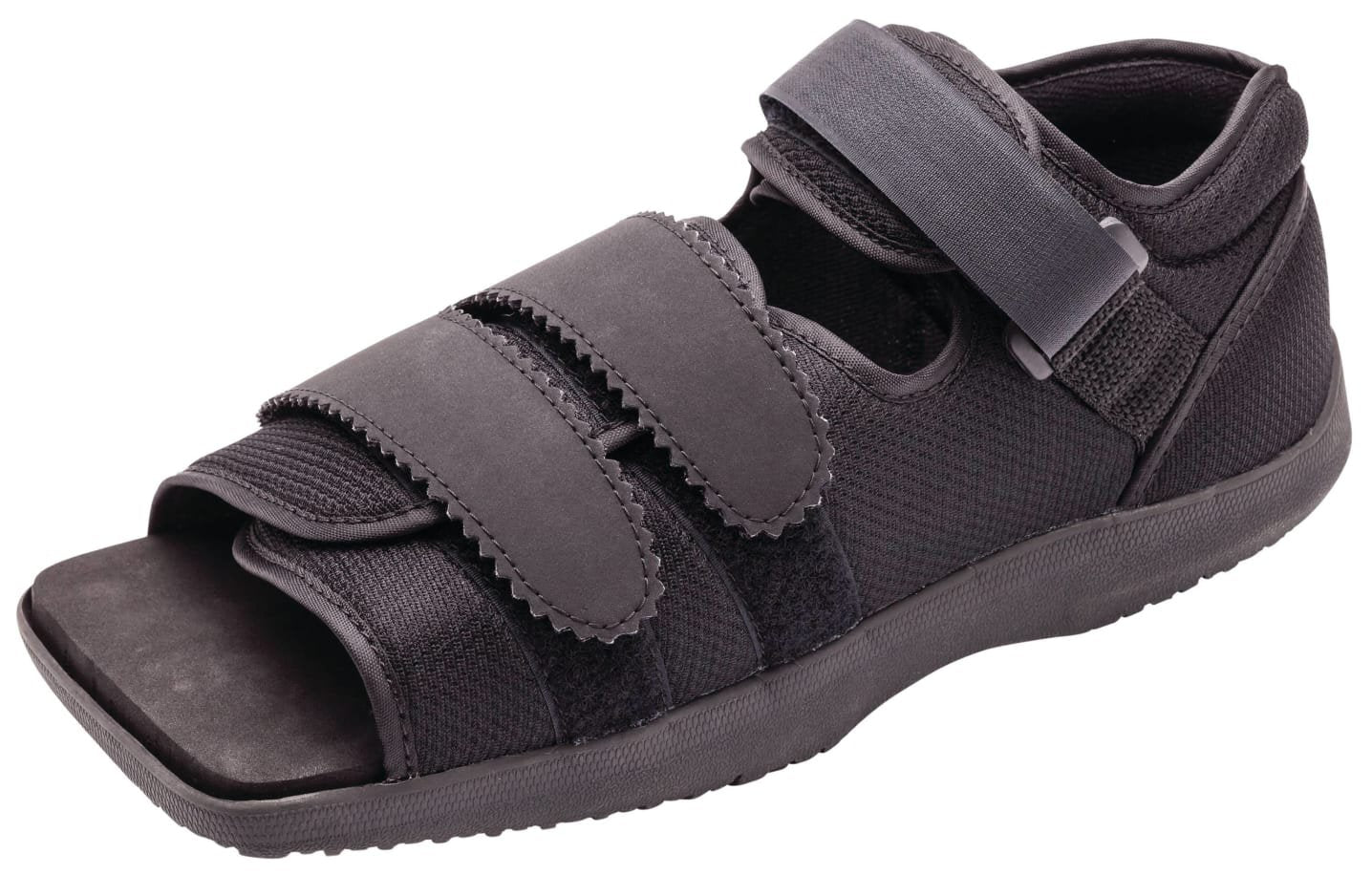 Square Toe Post Op Shoe Small Male Black