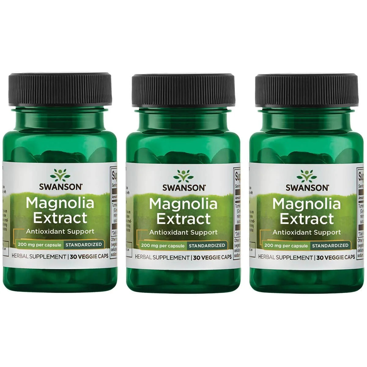 Magnolia Extract - Standardized 200 Mg 30 Vegan Caps 3 Pack