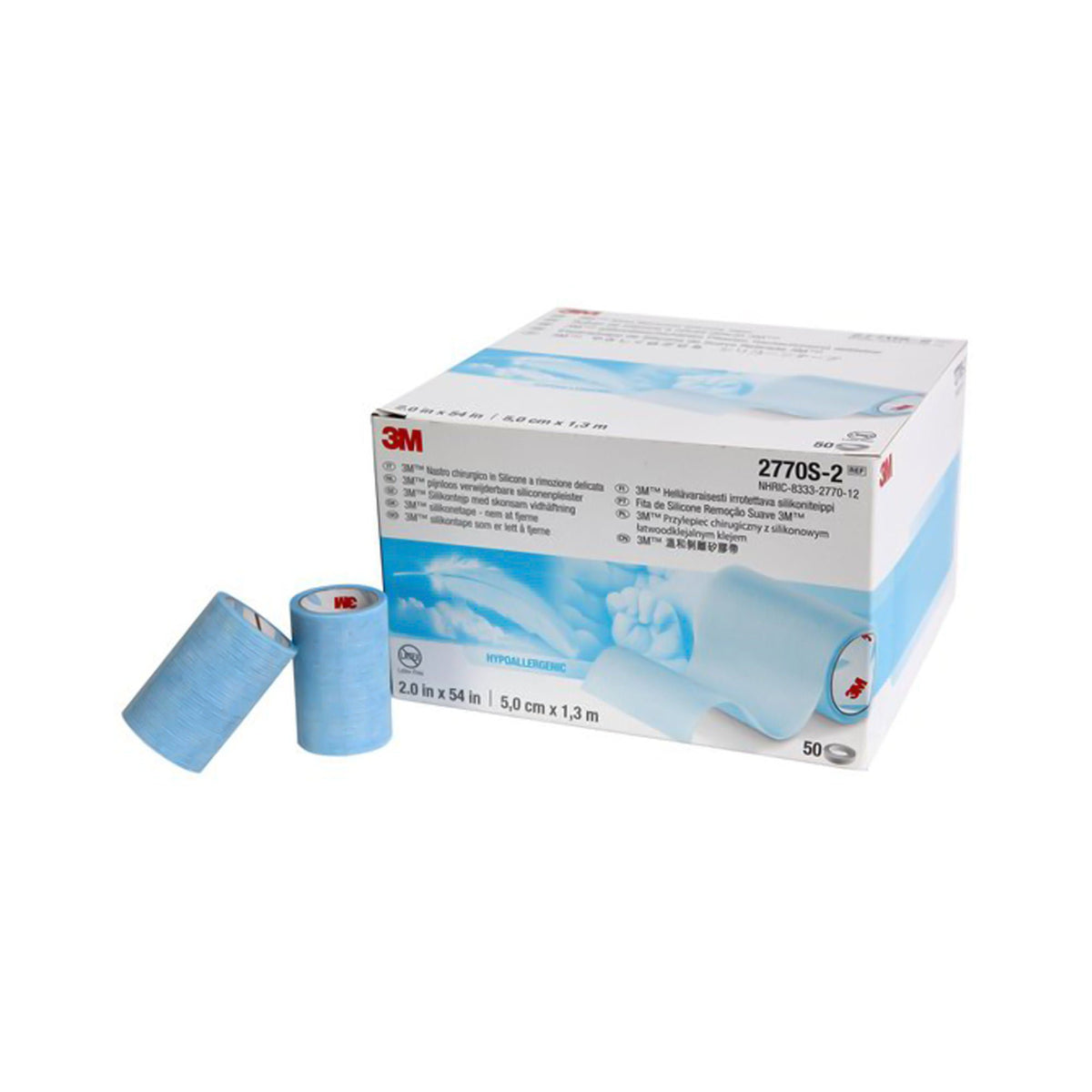 Medical Tape 3M Micropore S Blue 2 Inch X 1-1/2 Yard Silicone NonSterile 2 inch x 1-1/2 yd (Roll)
