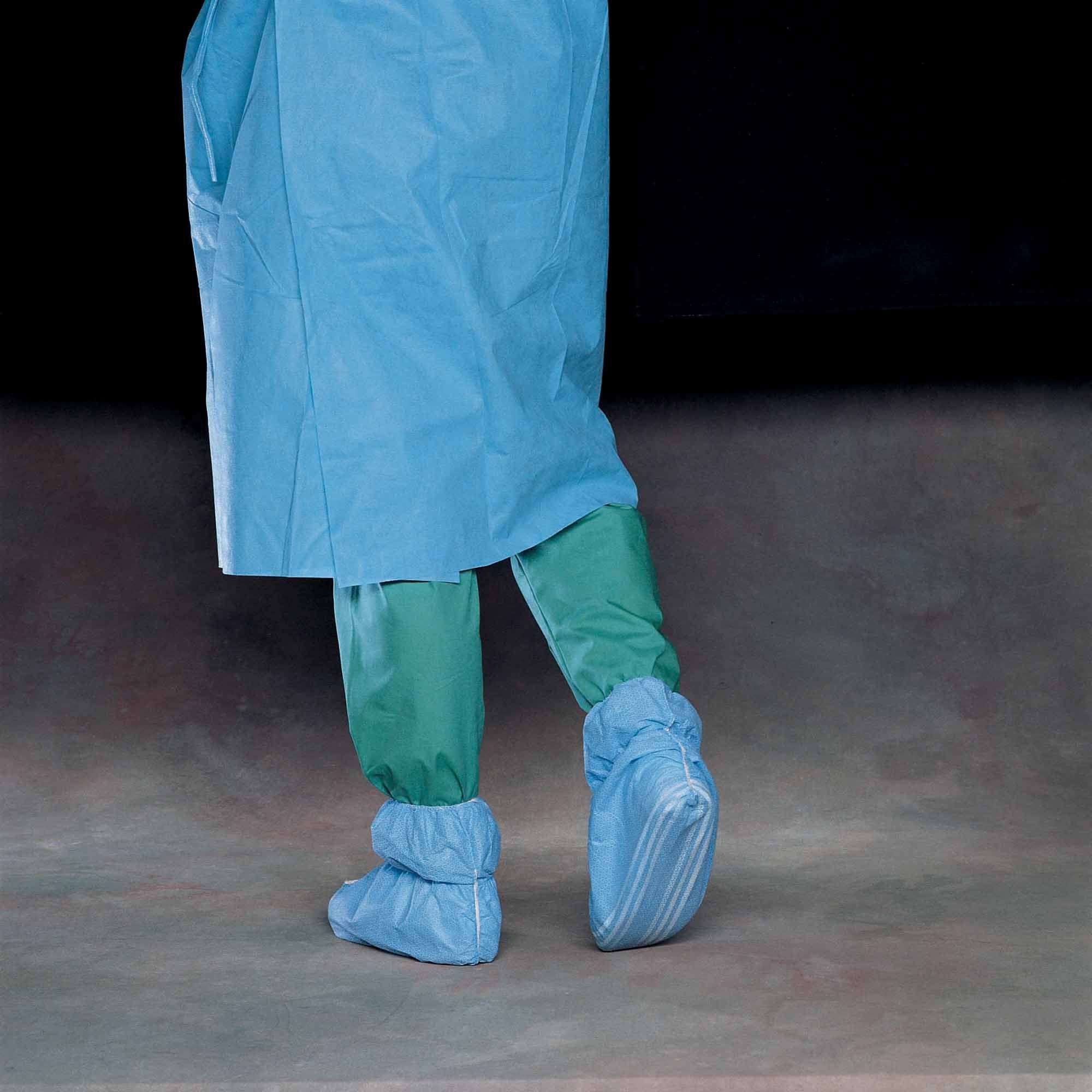 Shoe Cover Ankle Guard One Size Fits Most Ankle High Nonskid Sole Blue NonSterile