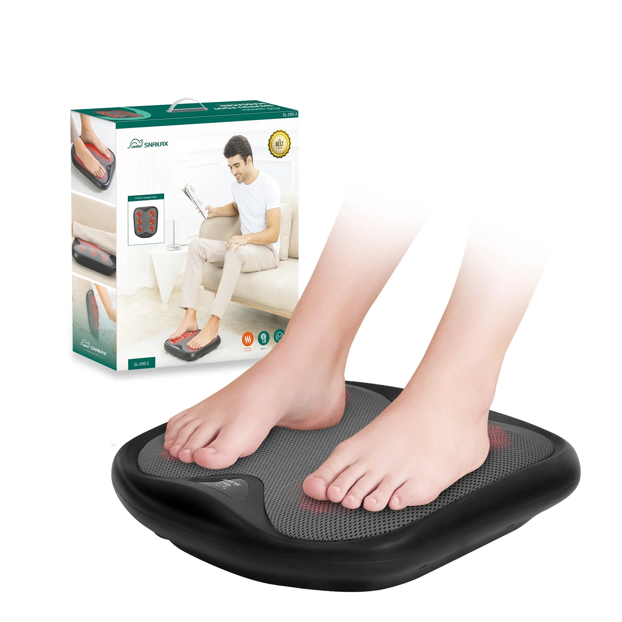 Shiatsu Foot Massager with Heat, Electric Foot Massager Machine for Plantar Fasciitis, Mothers Day Gifts