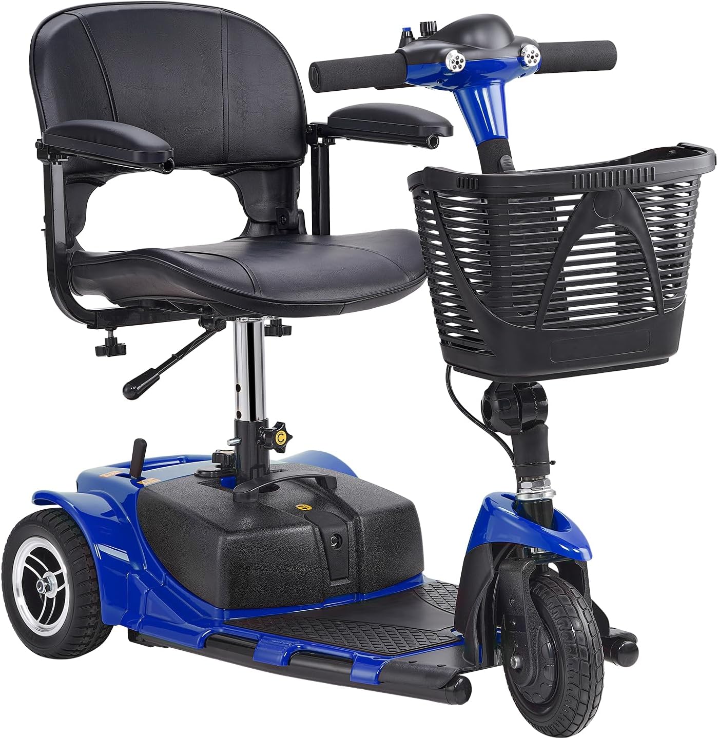 3/4 Wheel Mobility Scooters Electric Power Mobile Wheelchair for Seniors Adult with Basket Compact Duty Travel Scooter