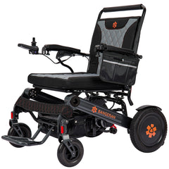 mammoth ex deluxe compact foldable power mobility aid wheelchair with 22 wide and 500 lbs weight capacity