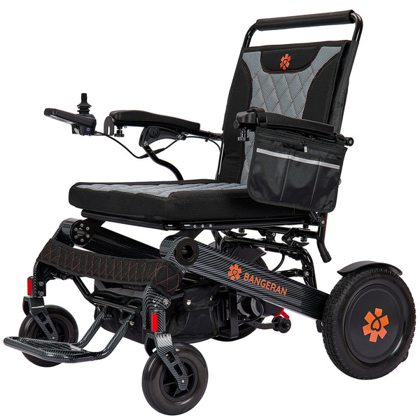 mammoth ex deluxe compact foldable power mobility aid wheelchair with 22 wide and 500 lbs weight capacity