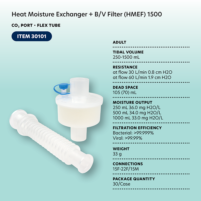 Dynarex Heat Moisture Exchanger Filters (HMEF)