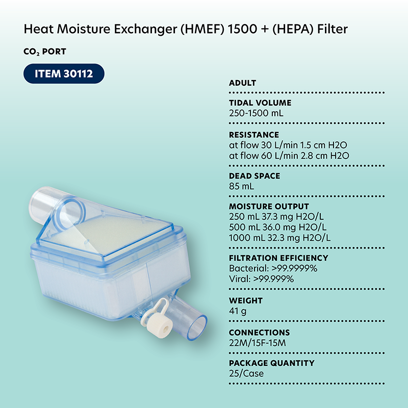 Filtros intercambiadores de calor y humedad Dynarex (HMEF) 