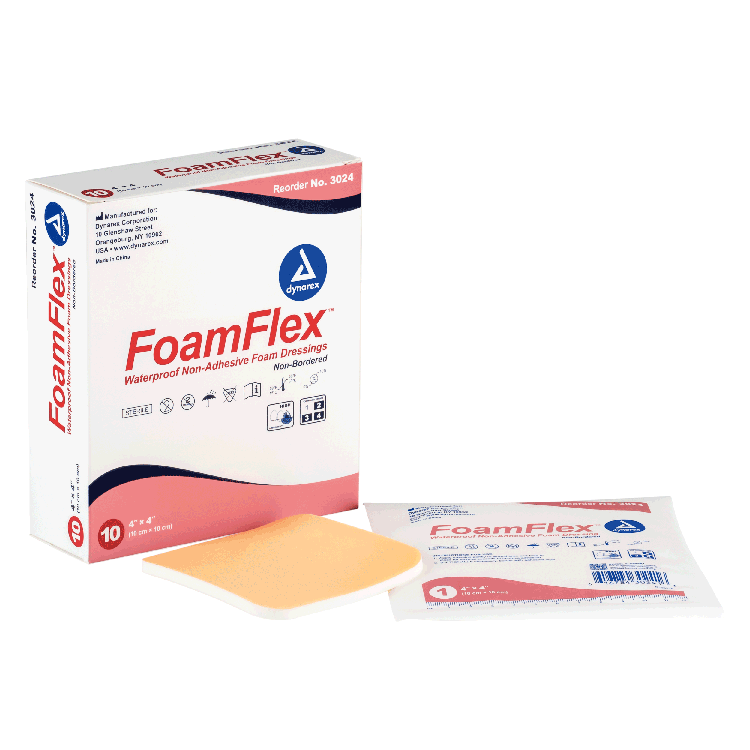 dynarex foamflex non adhesive waterproof foam