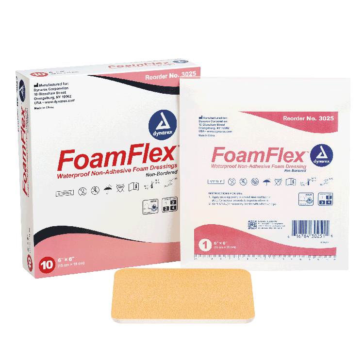 dynarex foamflex non adhesive waterproof foam
