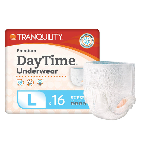 Tranquility Premium DayTime Absorbent Underwear – Heavy Absorbency, Medium, Large & 2X-Large Large · Case of 64