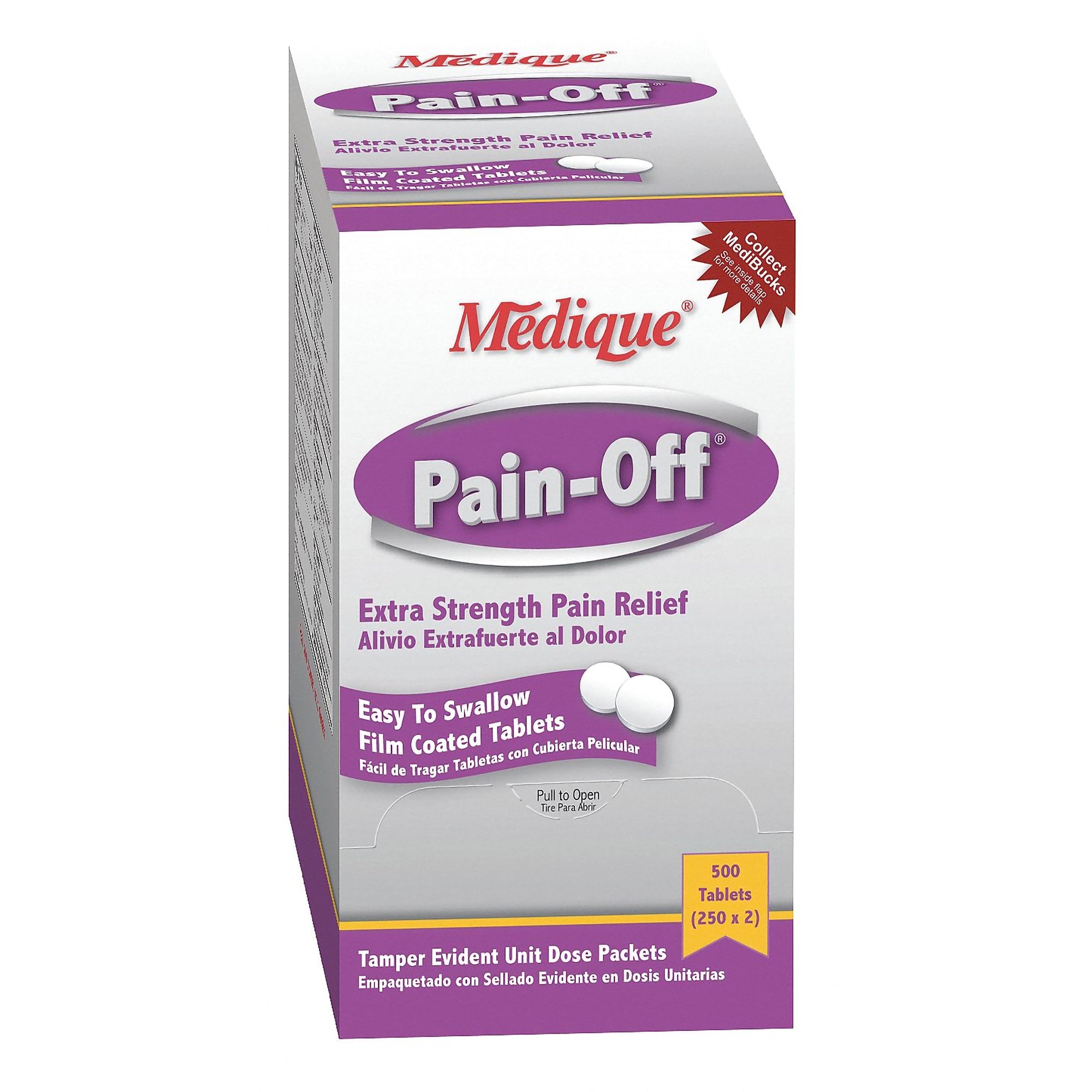 Pain Relief Pain-Off 250 mg - 250 mg - 65 mg Strength Acetaminophen / Aspirin / Caffeine Tablet 250 per Box,Packaging Type- Box