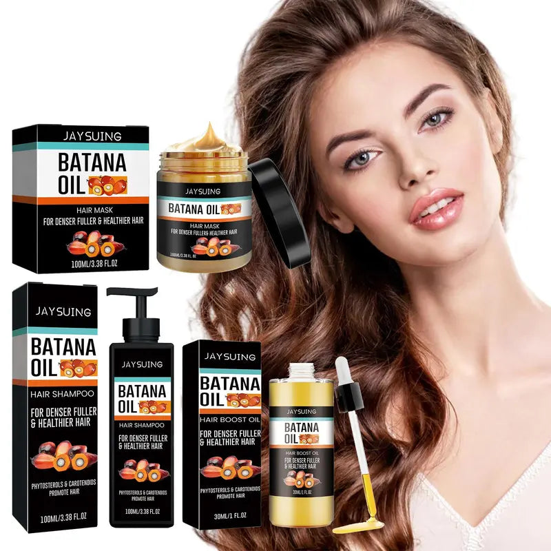 Batana Oil Set, Including Shampoo & Hair Mask & Hair Oil, Hair Care & Styling Product for Men & Women, Spa Water