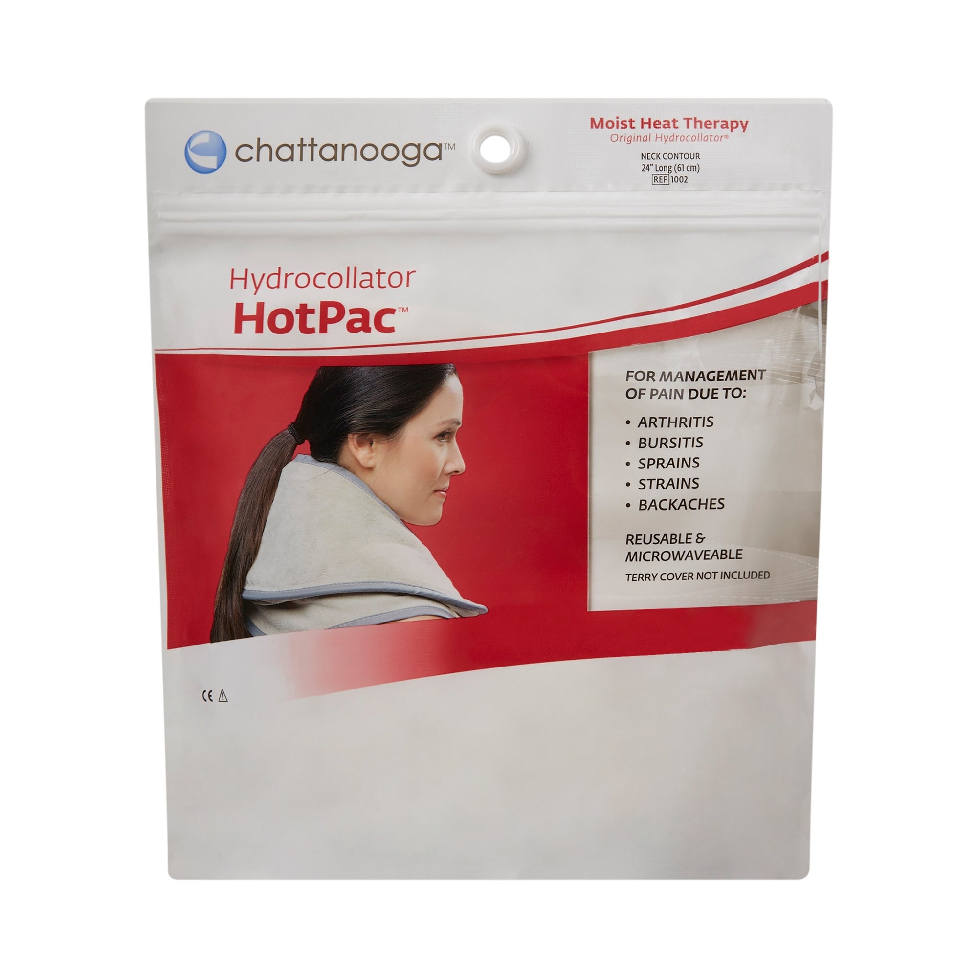 Moist Heat Therapy Pad HotPac™ Contour Neck One Size Fits Most Canvas Reusable