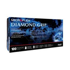 Exam Glove Diamond Grip Small NonSterile Latex Standard Cuff Length Textured Fingertips White Not Rated Box