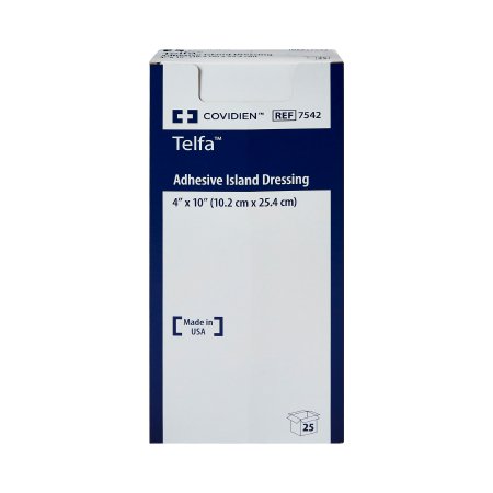 Island Dressing Telfa 4 X 10 Inch Rectangle Sterile,Packaging Type- Box