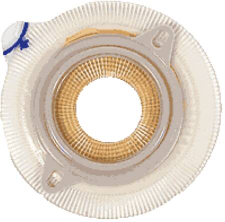 Ostomy Barrier Assura Xpro Precut, Extended Wear Silicone Based Adhesive 40 mm Flange Green Code System Synthetic Resin 7/8 Inch Opening