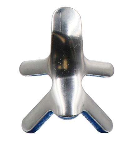 Finger Splint ProCare Adult Large Bendable Prong Closure Left or Right Hand Blue / Silver,Packaging Type- Each